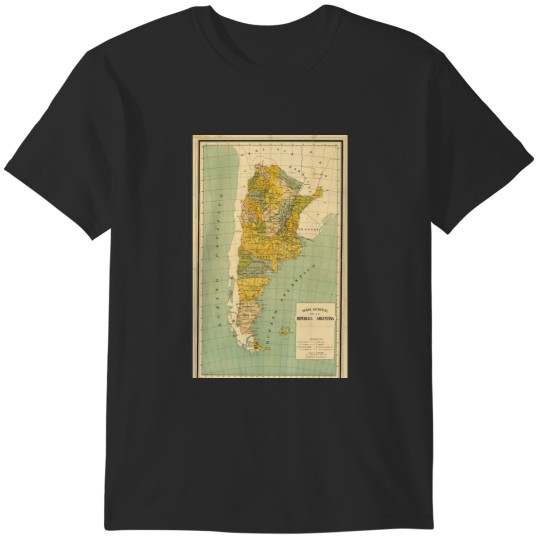Discover Vintage Map of Argentina (1910) T-Shirts