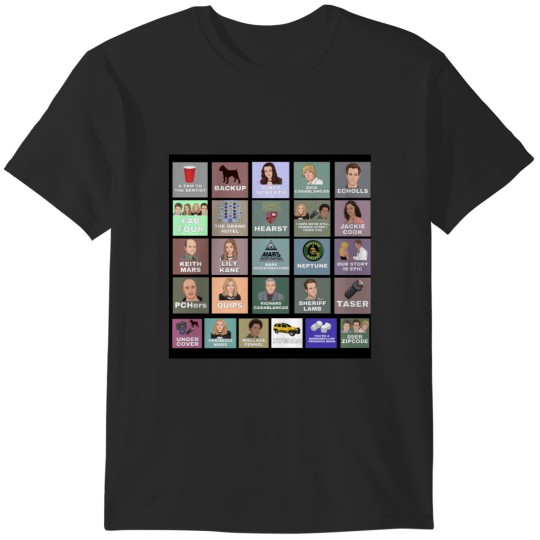 Discover Veronica Mars alphabet Sticker Built Wild Mountain T-Shirts