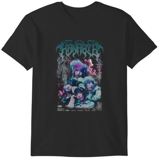 Discover Hanabie - Japanese Metalcore Band Halftone Print Sticker1 robo4x4 1978 T-Shirts