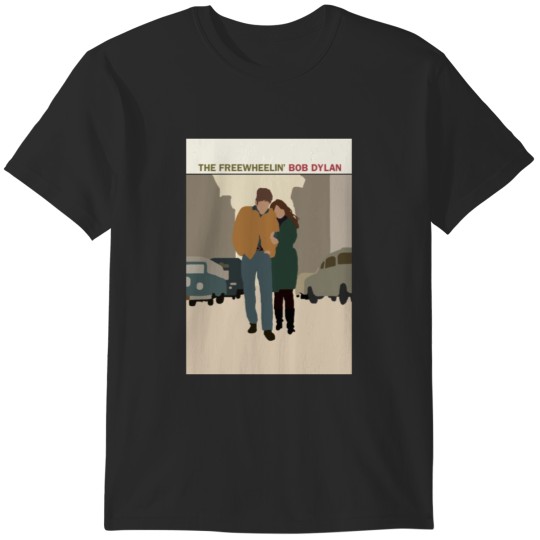 Discover The Freewheelin Bob Dylan Album Cover Minimalistic Art T-Shirts