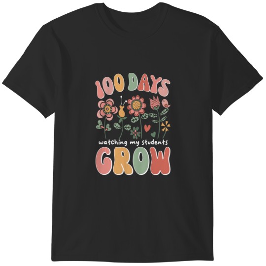 Discover 100 Days Growing Boho Flowers Teacher 100th Day T-Shirts