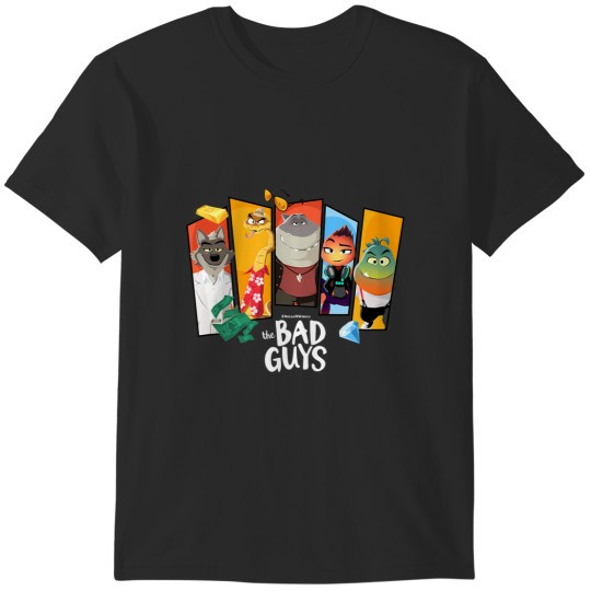 Discover the bad guys character group panels T-Shirts