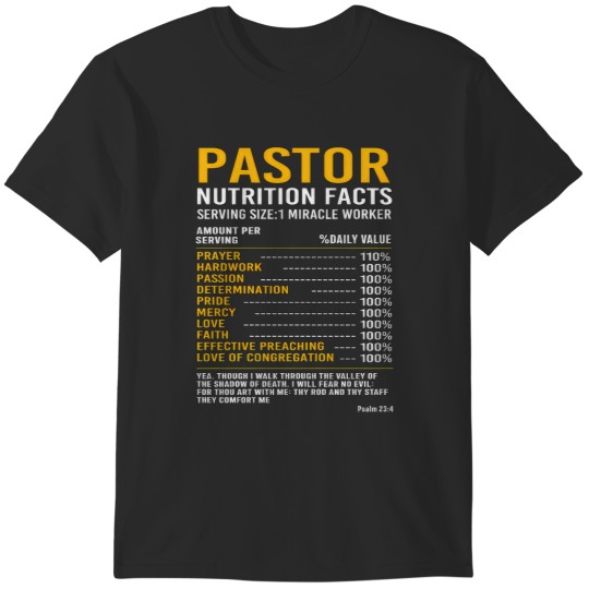 Discover Pastor Nutritional T-Shirts