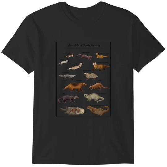 Discover Mustelids of North America (Weasels, Otters, Mink and More) T-Shirts