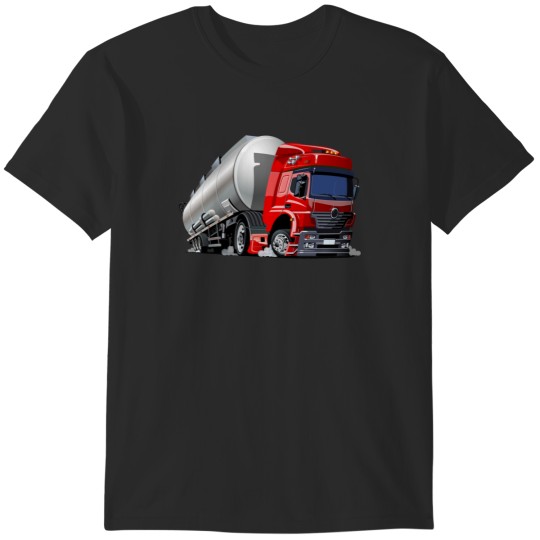 Discover Cartoon semi tanker truck T-Shirts