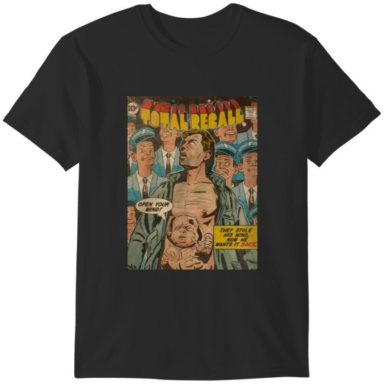 Discover Total Recall Parody Vintage Comic Poster Graphic T-Shirts