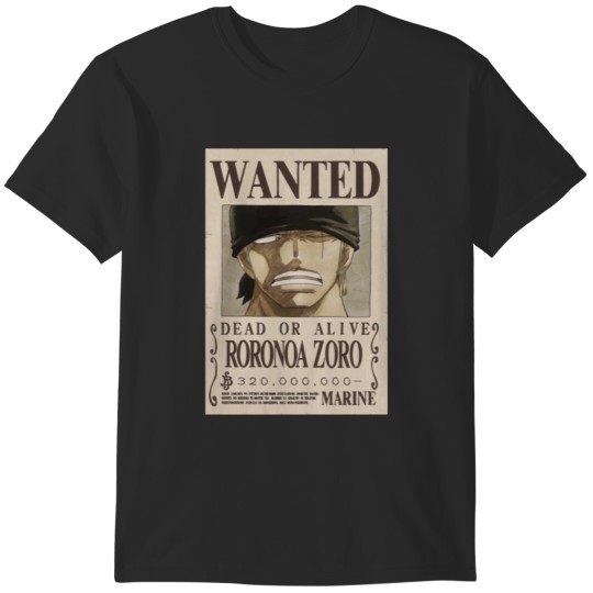Discover Zoro Wanted Poster T-Shirts