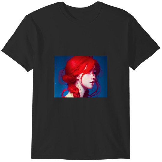 Discover Digital Art Redhead Woman T-Shirts