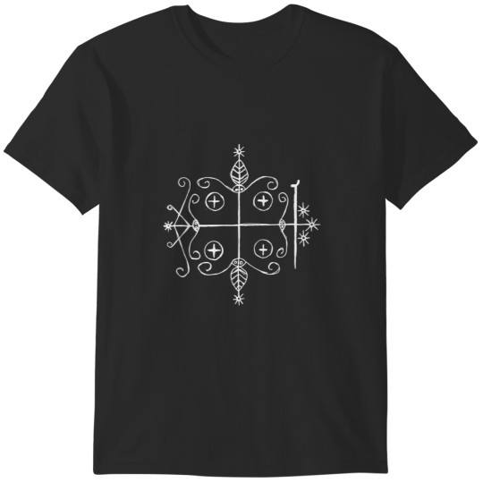 Discover Papa Legba Voodoo Veve white T-Shirts