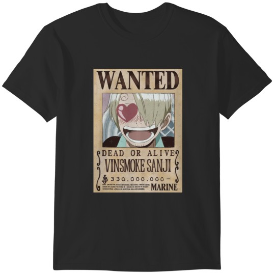 Discover Sanji wanted poster  One cPiece Poster T-Shirts