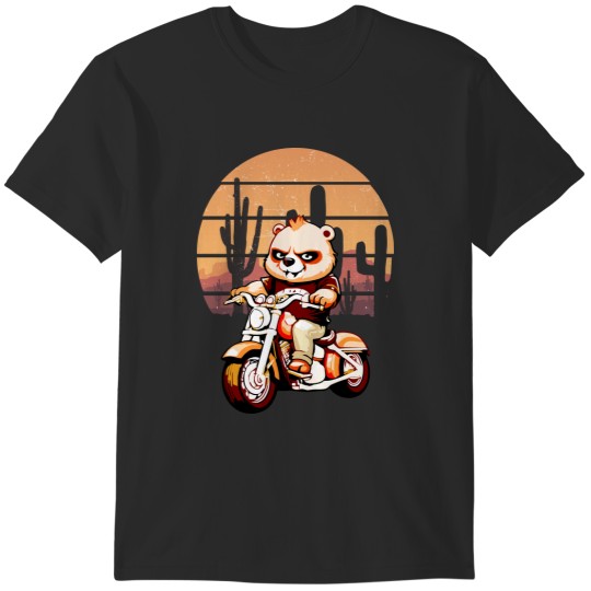 Discover Bear  Riding Motorcycle T-Shirts