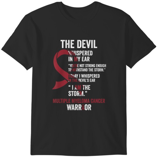 Discover the devil multiple myeloma cancer awareness support ribbon T-Shirts
