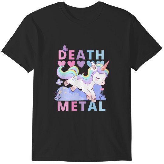 Discover Death Metal Adorable Unicorn rainbow T-Shirts