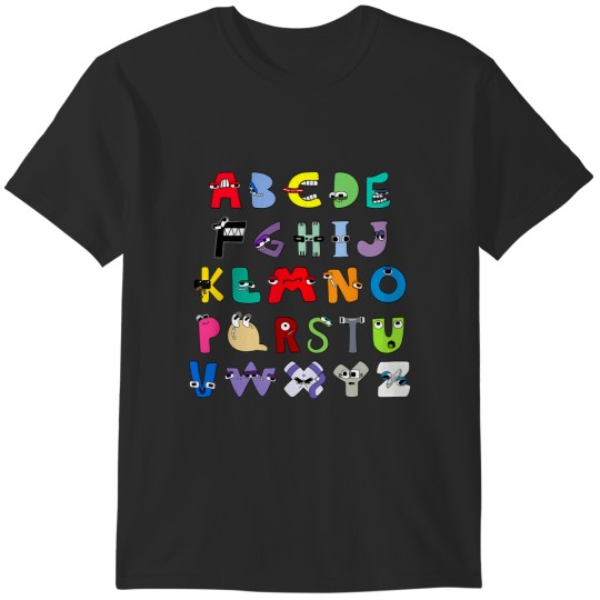 Discover villain letter abc learning boys matching evil alphabet lore T-Shirts