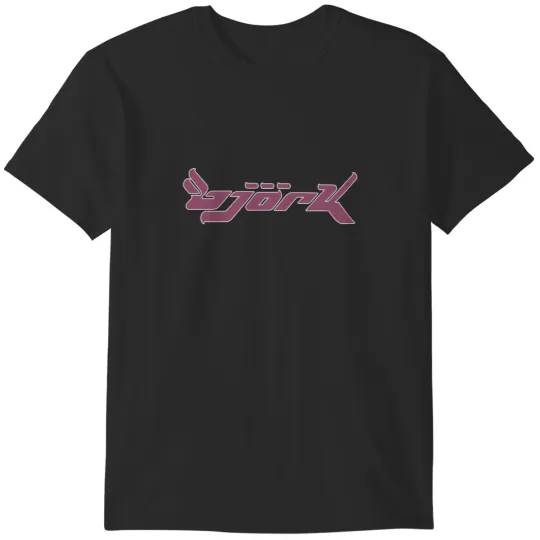 Discover Bjork Vintage Logo Dark Mallow T-Shirts