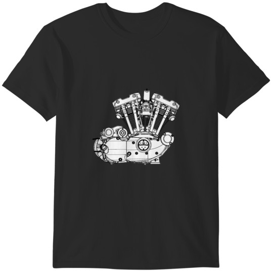 Discover Ironhead Sportster Diagram Black and White T-Shirts