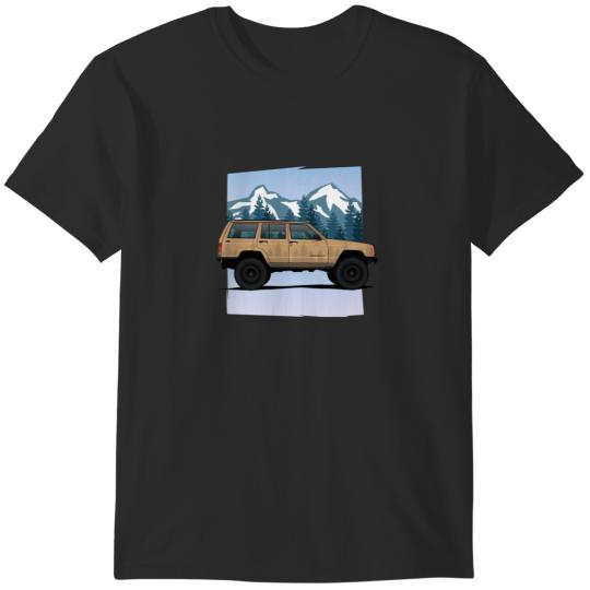 Discover Cherokee XJ off road tan T-Shirts