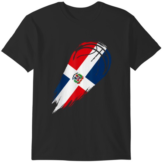 Discover basketball with flag of patriotic dominican republic T-Shirts