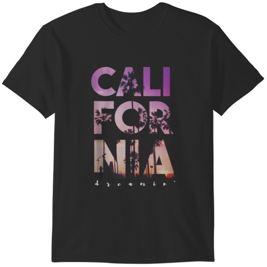 Discover Cali Dreaming Beach Palm Tree Summer T-Shirts