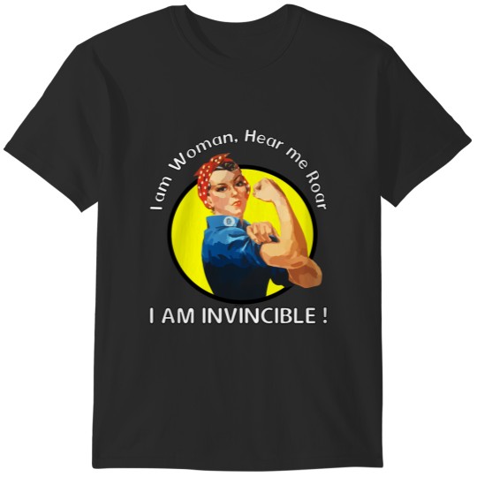 Discover I Am Woman Hear Me Roar Im Invincible Corgi T-Shirts