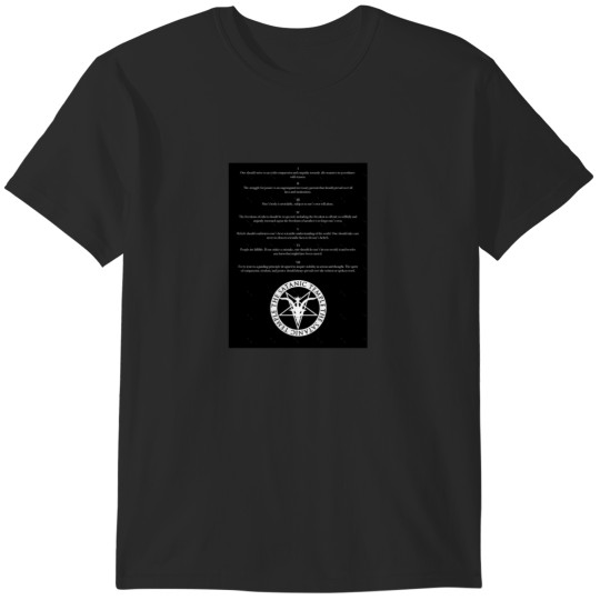 Discover The Seven Tenets of The Satanic Temple Metal Print T-Shirts
