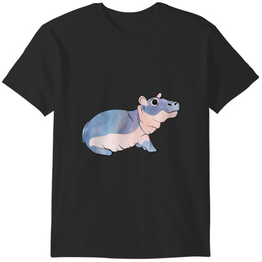 Discover Watercolor Fiona the Hippo T-Shirts