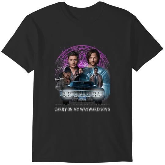 Discover Limited Edition Supernatural Family dont end with Blood Season 15SW T-Shirts