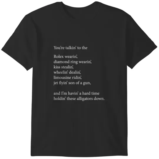 Discover Ric Flair holding these alligators down speech T-Shirts