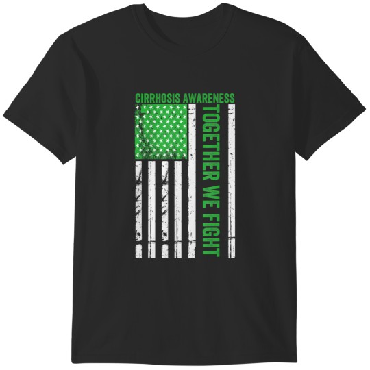 Discover cirrhosis awareness with american flag, cirrhosis T-Shirts