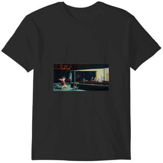 Discover Banksy Nighthawks Anteater Edward Hopper T-Shirts