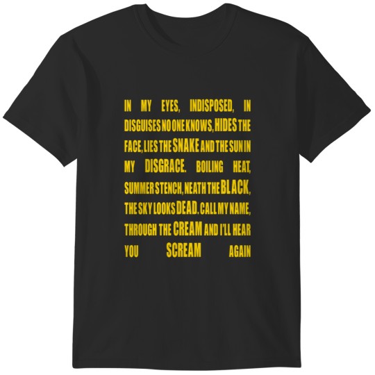 Discover Black Hole Sun Lyrics T-Shirts