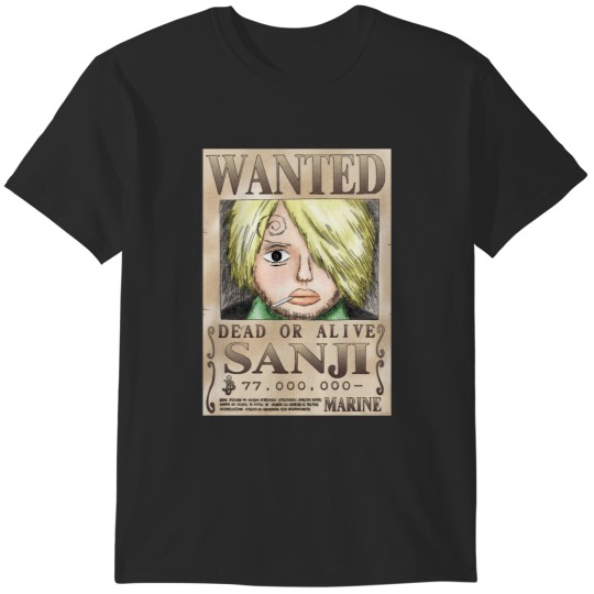 Discover Sanji T-shirts - Black - XS - adult - unisex, Sanji T-shirts - Black - XS - adult - unisex