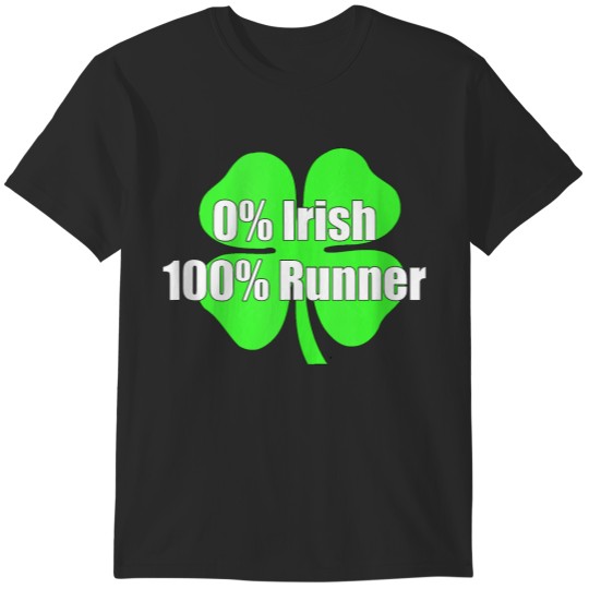 Discover 0% Irish 100% Runner Shamrock St. Patrick's Running T-Shirts