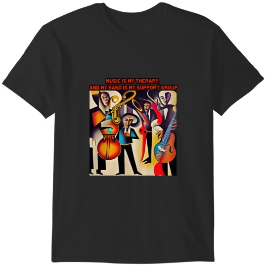 Discover Music Therapy Band Support Group T-Shirt