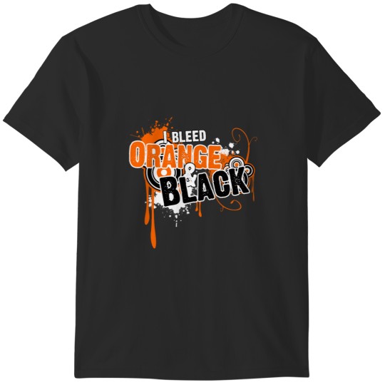 Discover I bleed orange and black T-Shirts