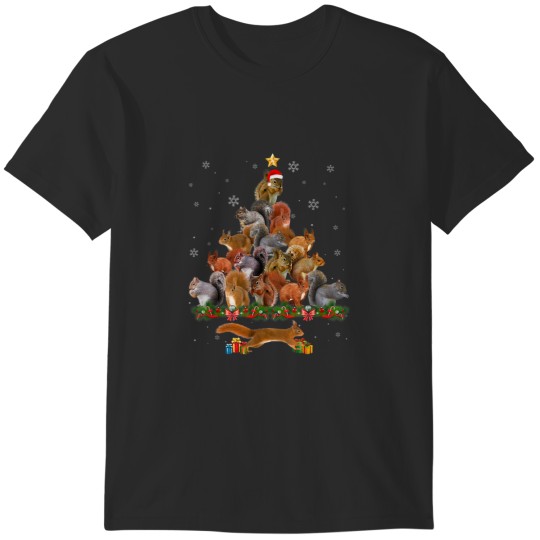 Discover Cute Squirrel Christmas Tree Gift Decor Xmas Tree T-Shirts