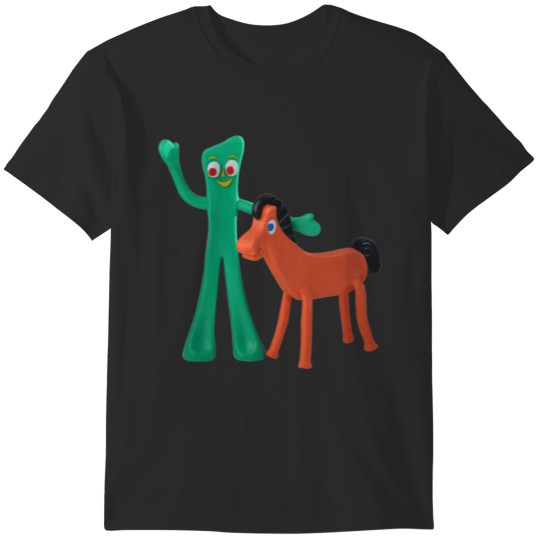 Discover Gumby and Pokey cartoon art T-Shirts