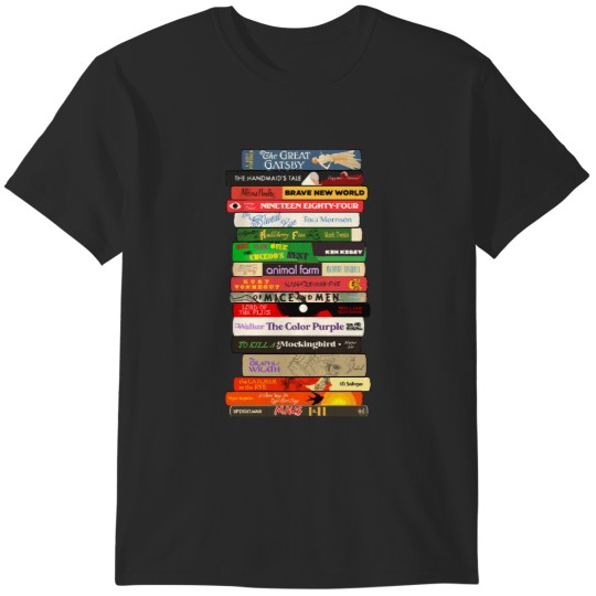 Discover Classic Banned Books Stack T-Shirts