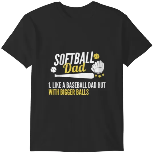 Discover Mens My Favorite Softball Player Calls Me Dad Fathers Day Shirt teas T-Shirts
