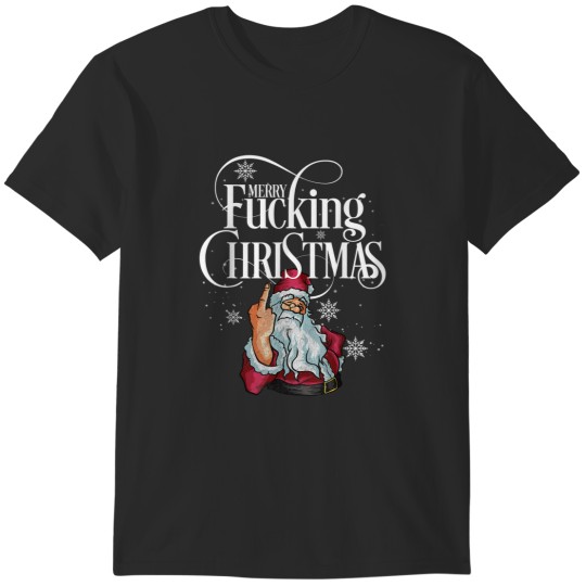 Discover Funny Christmas Men Women Merry Fucking Christmas T-Shirts