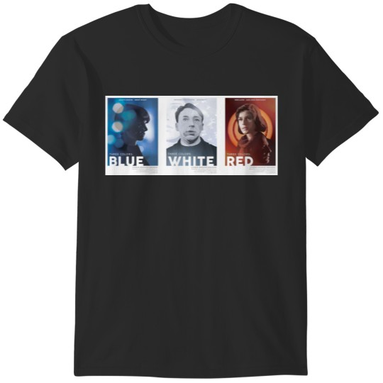 Discover Three Colors Trilogy - Blue White Red - Krzysztof Kieslowski T-Shirts