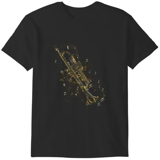 Discover Trumpet instrument with musical notes T-Shirts