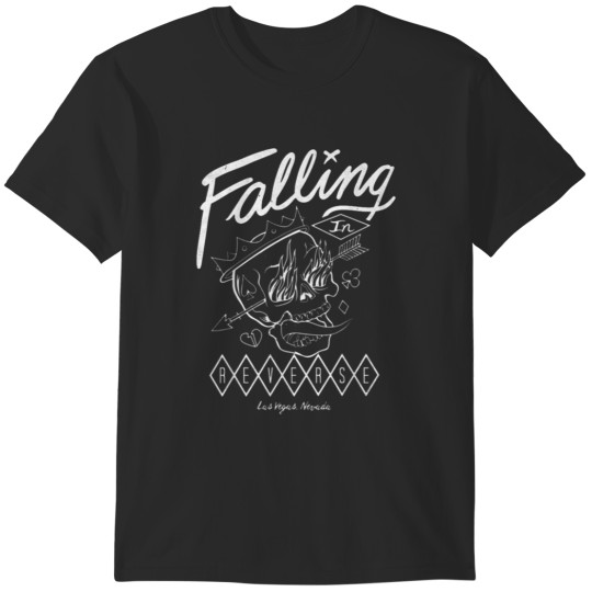 Discover Falling In Reverse  Merchandise Flame Skull T-Shirts