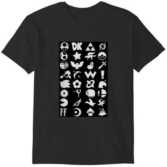 Discover Super Smash Bros Ultimate Series Logos  White Icons T-Shirts