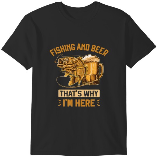 Discover Fishing and Beer Funny Fisherman Fishing and Drinking49 T-Shirts