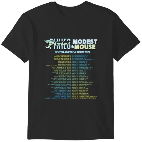 Discover Pixiies AND MODEST MOUSE ON TOUR 2024 T-Shirts