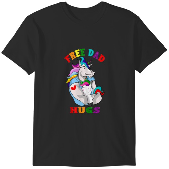 Discover Free Dad Hugs LGBT Gay Pride T-Shirts