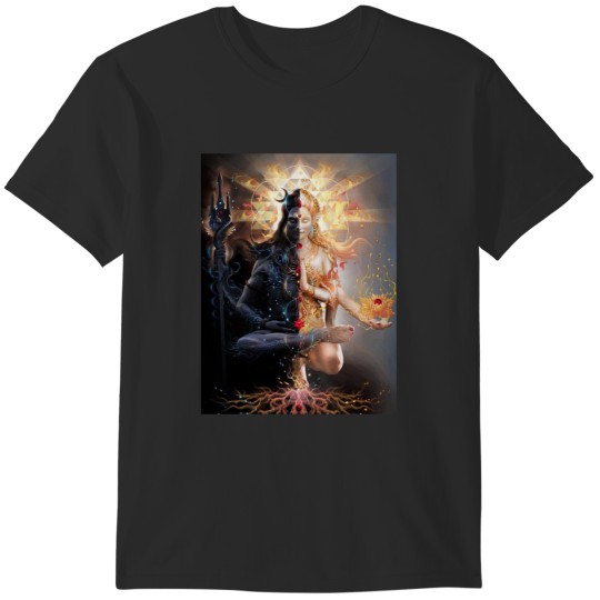 Discover Shiva and Parvati (Masculine and Feminine) ShaktiGraphic T-Shirts