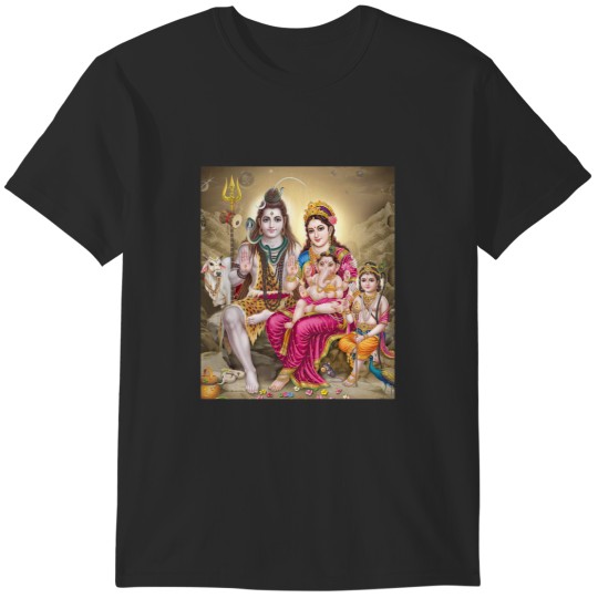 Discover Shiva Parvati Ganesh Mahadev Family T-Shirts
