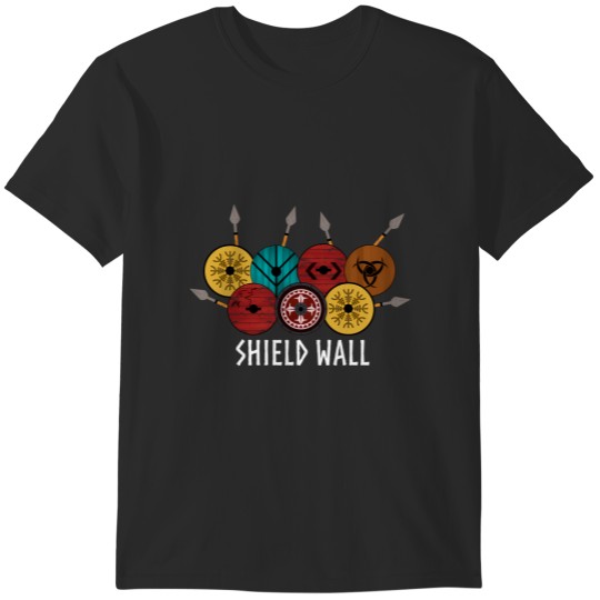 Discover Shield Wall - Vikings T-Shirts